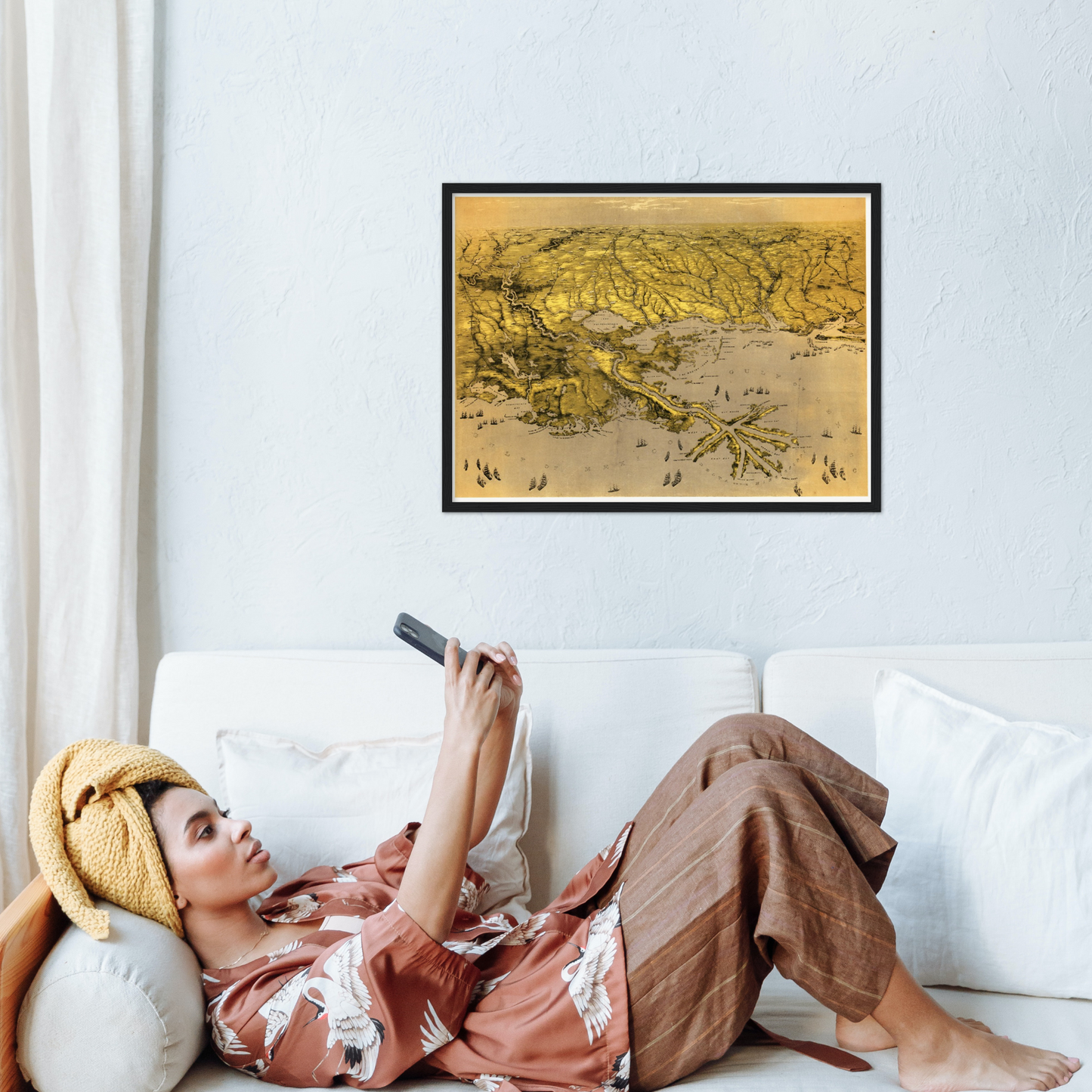 Historical city map  Test product horizontal 3 sizes