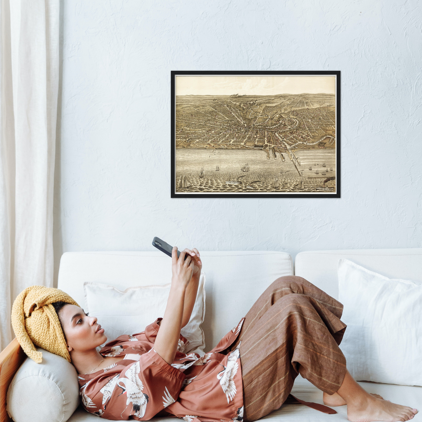 Historical city map  Test product horizontal 3 sizes