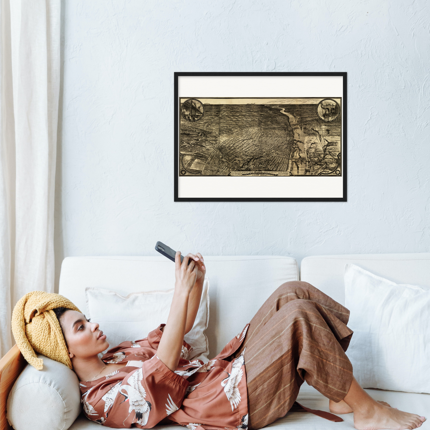 Historical city map  Test product horizontal 3 sizes