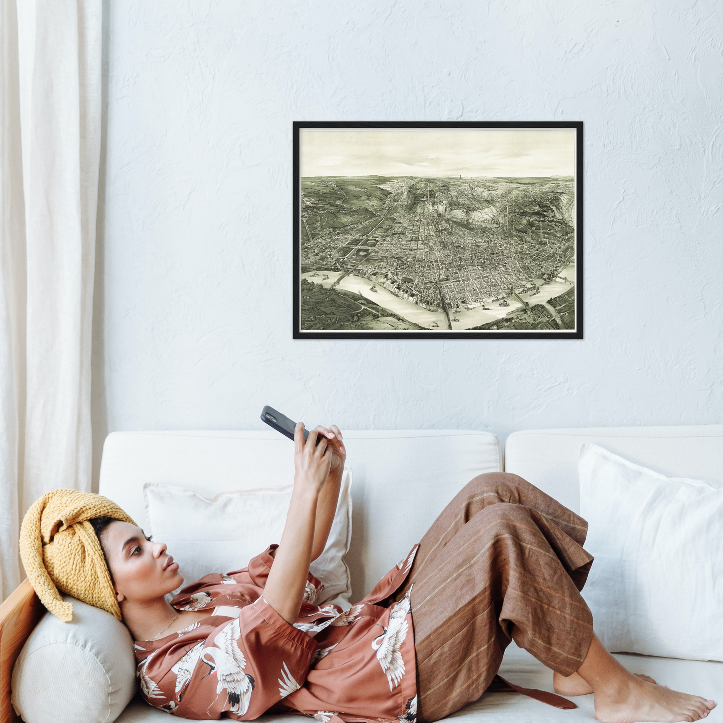 Historical city map  Test product horizontal 3 sizes