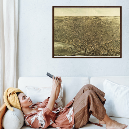 Historische Stadtansicht Buffalo um 1880