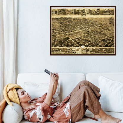 Historical city map  Test product horizontal 3 sizes