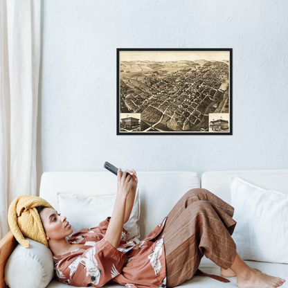 Historical city map  Test product horizontal 3 sizes