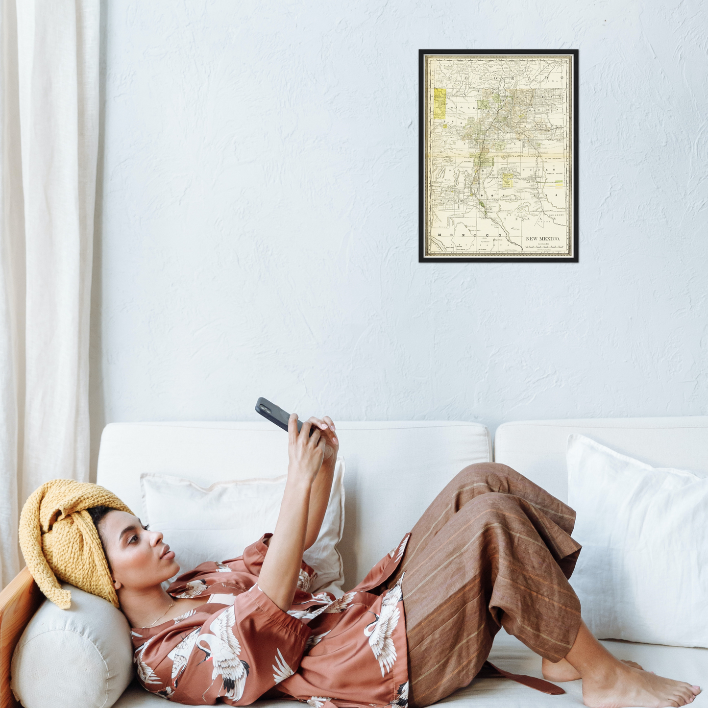 Historische Landkarte New Mexico um 1882