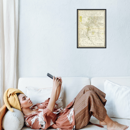 Historische Landkarte New Mexico um 1882