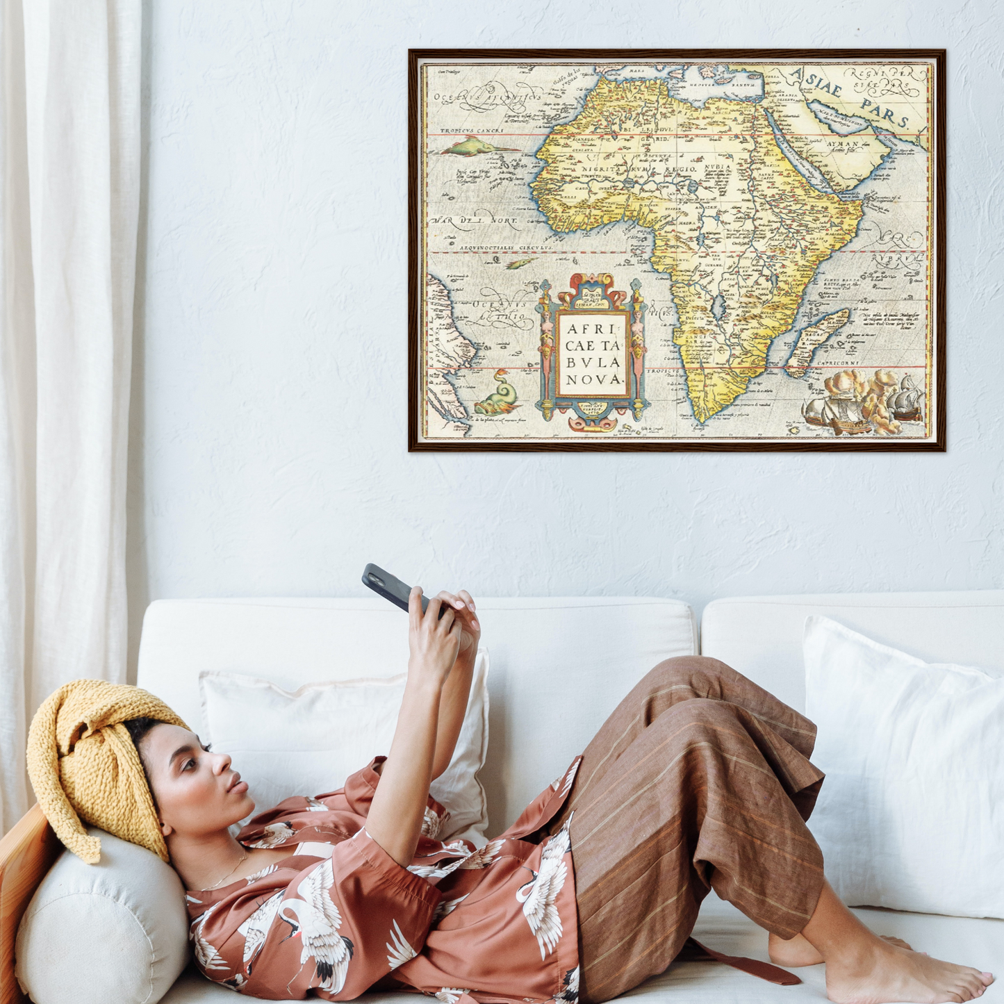 Historische Landkarte Afrika um 1570