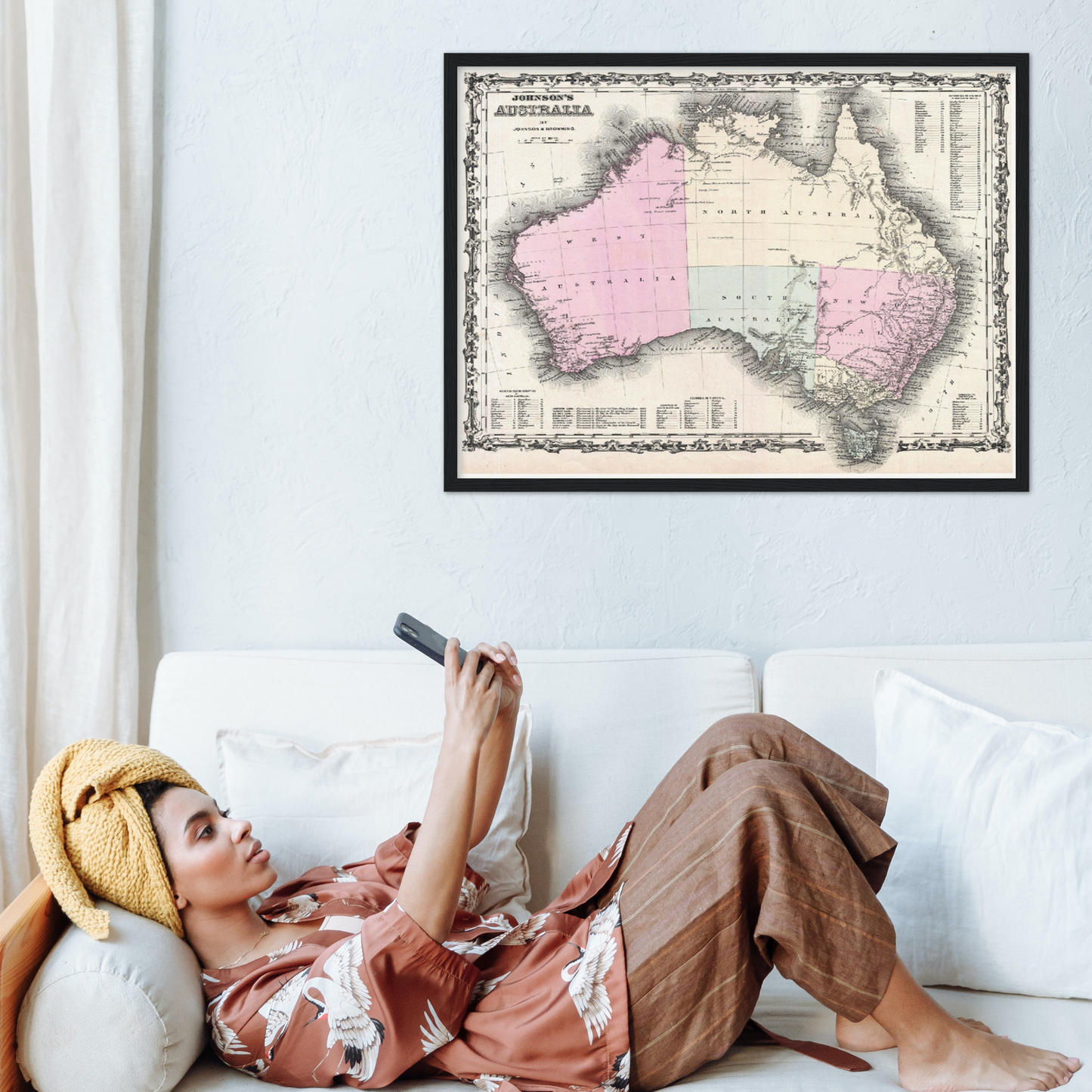 Historische Landkarte Australien um 1861