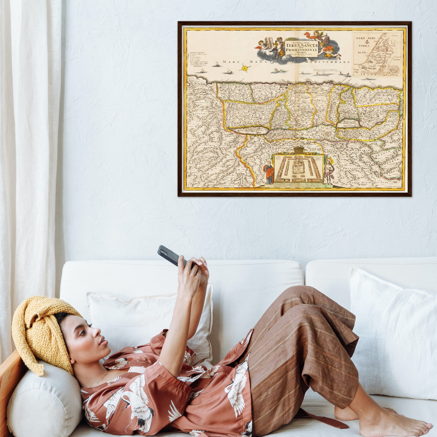 Historical city map  Test product horizontal 3 sizes