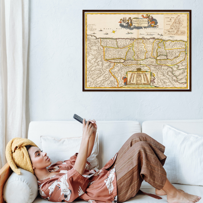 Historical city map  Test product horizontal 3 sizes