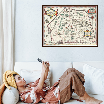 Historical city map  Test product horizontal 3 sizes