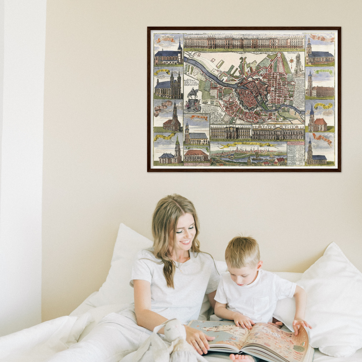 Historical city map  Test product horizontal 3 sizes