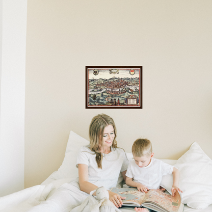 Historical city map  Test product horizontal 3 sizes