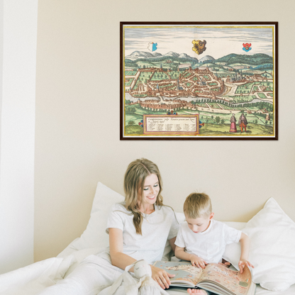 Historical city map  Test product horizontal 3 sizes