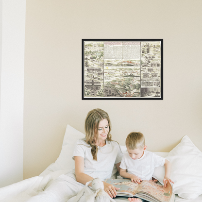 Historical city map  Test product horizontal 3 sizes