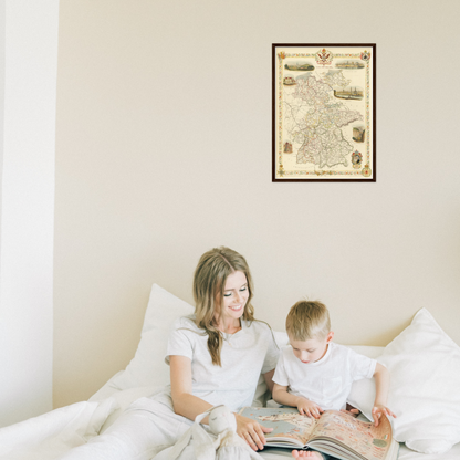 Historische Landkarte Deutschland um 1851