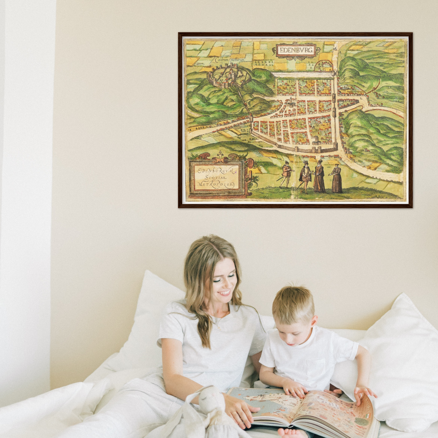 Historischer Stadtansicht Edinburgh um 1580