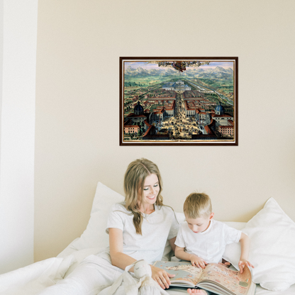 Historical city map  Test product horizontal 3 sizes