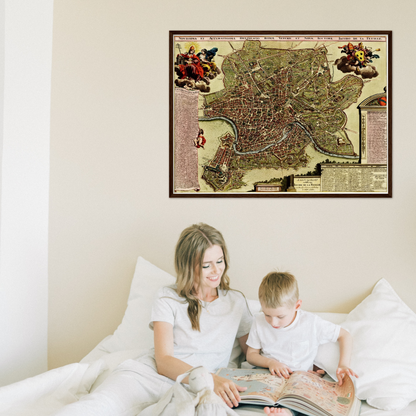 Historical city map  Test product horizontal 3 sizes