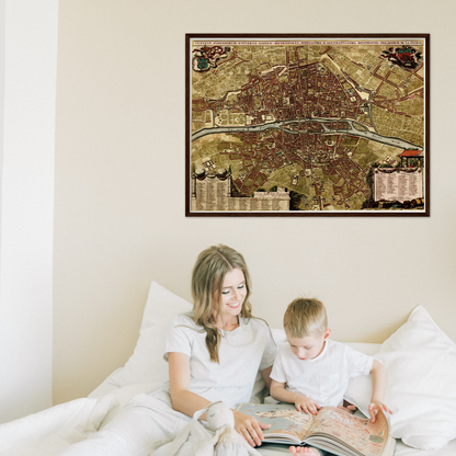 Historical city map  Test product horizontal 3 sizes