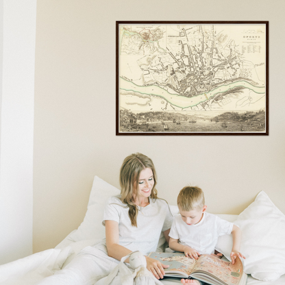 Historical city map  Test product horizontal 3 sizes