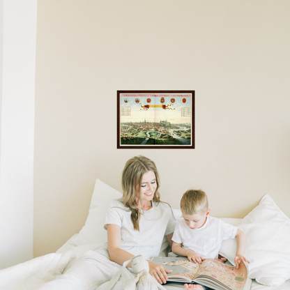 Historical city map  Test product horizontal 3 sizes