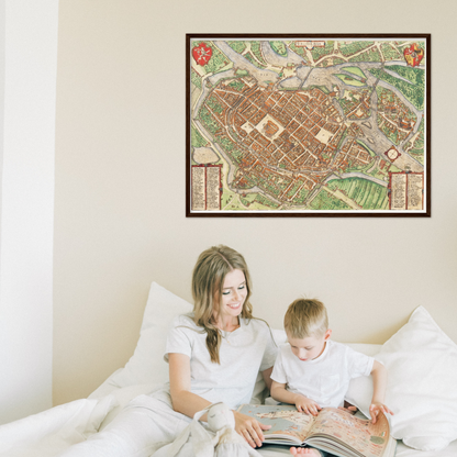 Historical city map  Test product horizontal 3 sizes