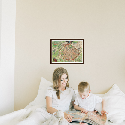 Historical city map  Test product horizontal 3 sizes