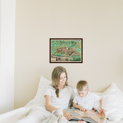 Historical city map  Test product horizontal 3 sizes