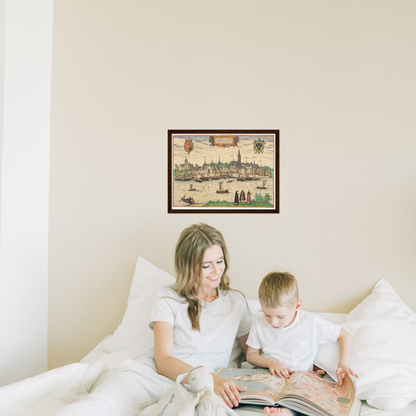 Historical city map  Test product horizontal 3 sizes