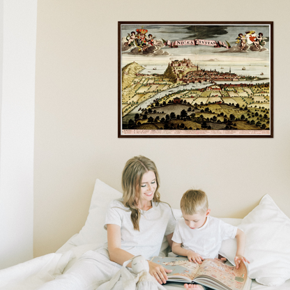 Historischer Stadtansicht Nizza um 1700