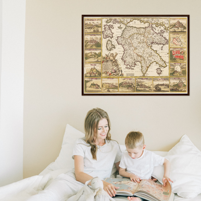 Historical city map  Test product horizontal 3 sizes