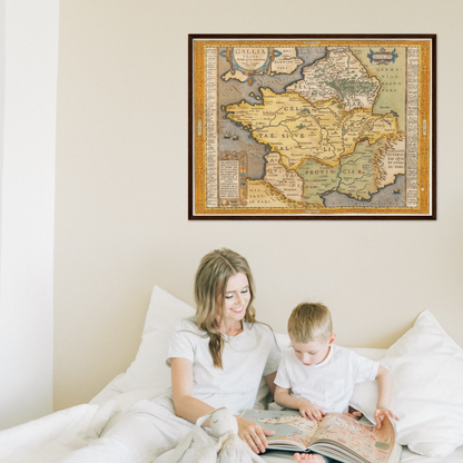 Historische Landkarte Historisches Gallien um 1609