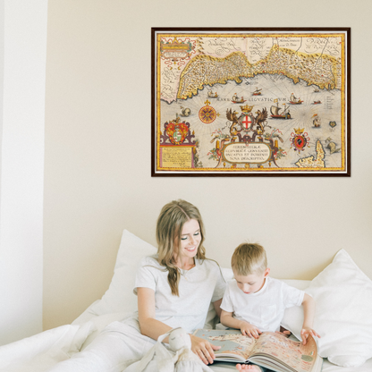 Historische Landkarte Ligurien um 1609