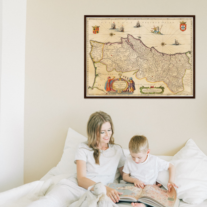 Historical city map  Test product horizontal 3 sizes