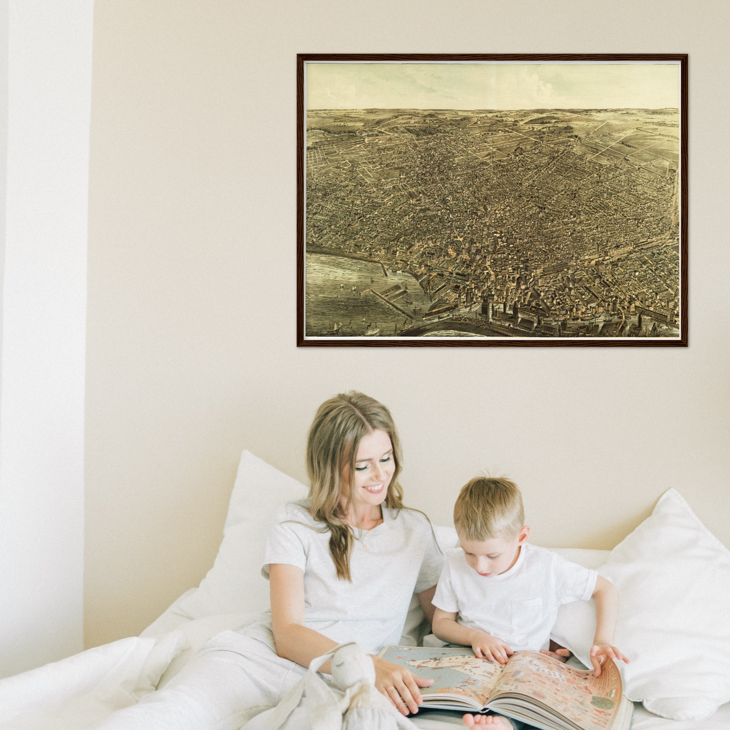 Historische Stadtansicht Buffalo um 1880