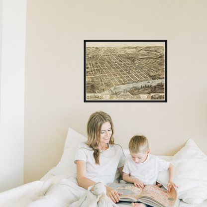 Historical city map  Test product horizontal 3 sizes