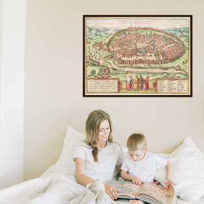 Historical city map  Test product horizontal 3 sizes