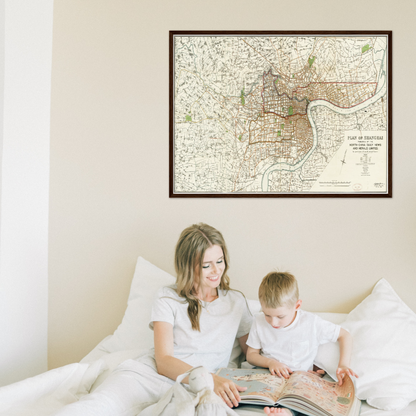 Historical city map  Test product horizontal 3 sizes