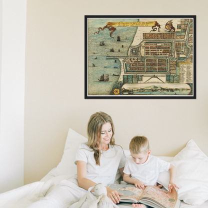 Historical city map  Test product horizontal 3 sizes