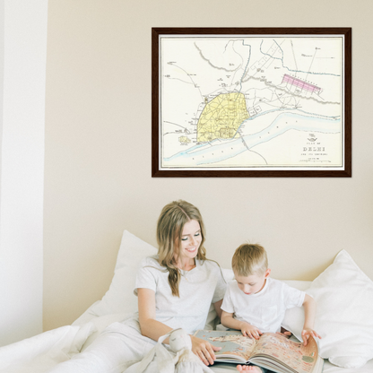 Historical city map  Test product horizontal 3 sizes