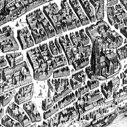 Historical city map  Test product horizontal 3 sizes