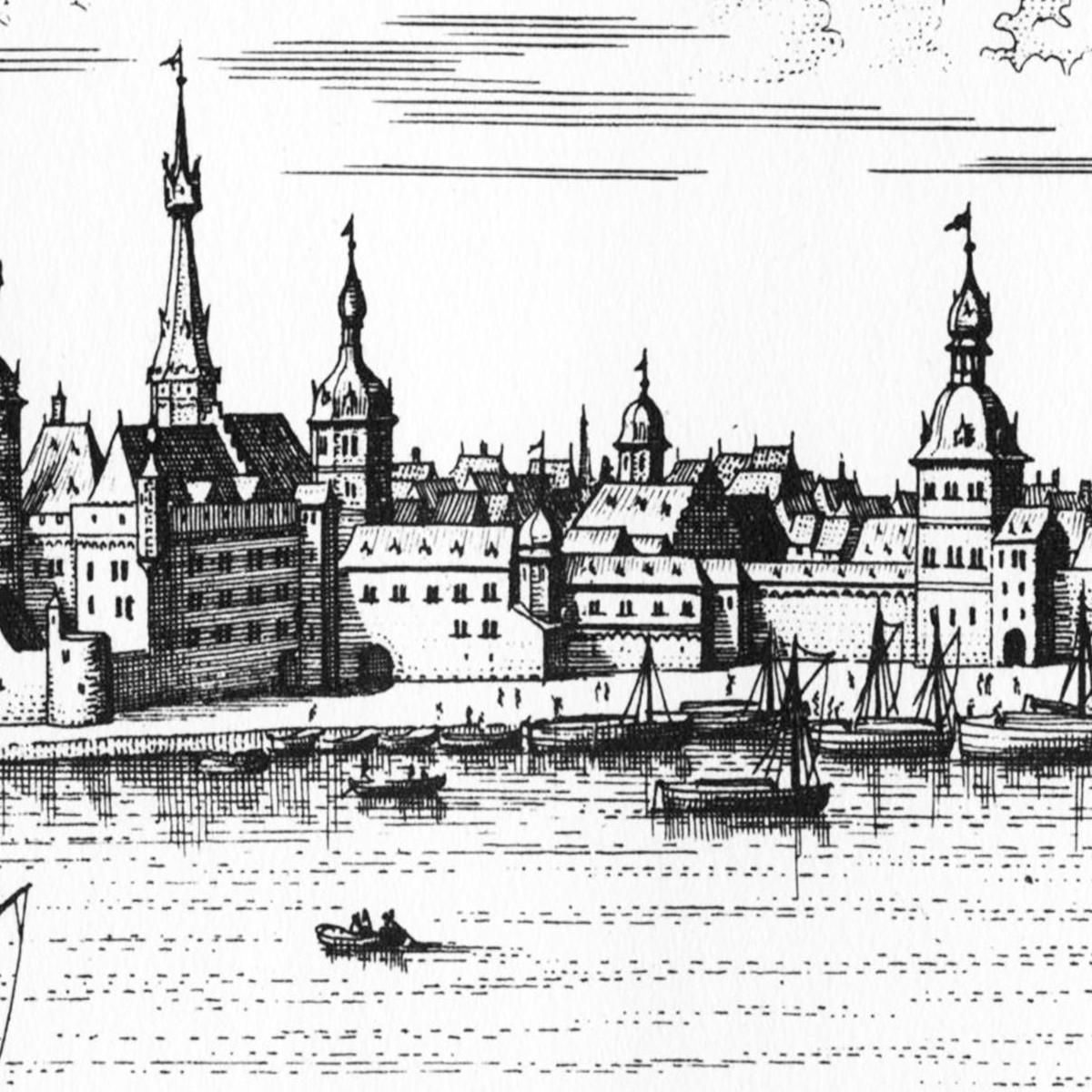 Historische Stadtansicht Düsseldorf um 1647