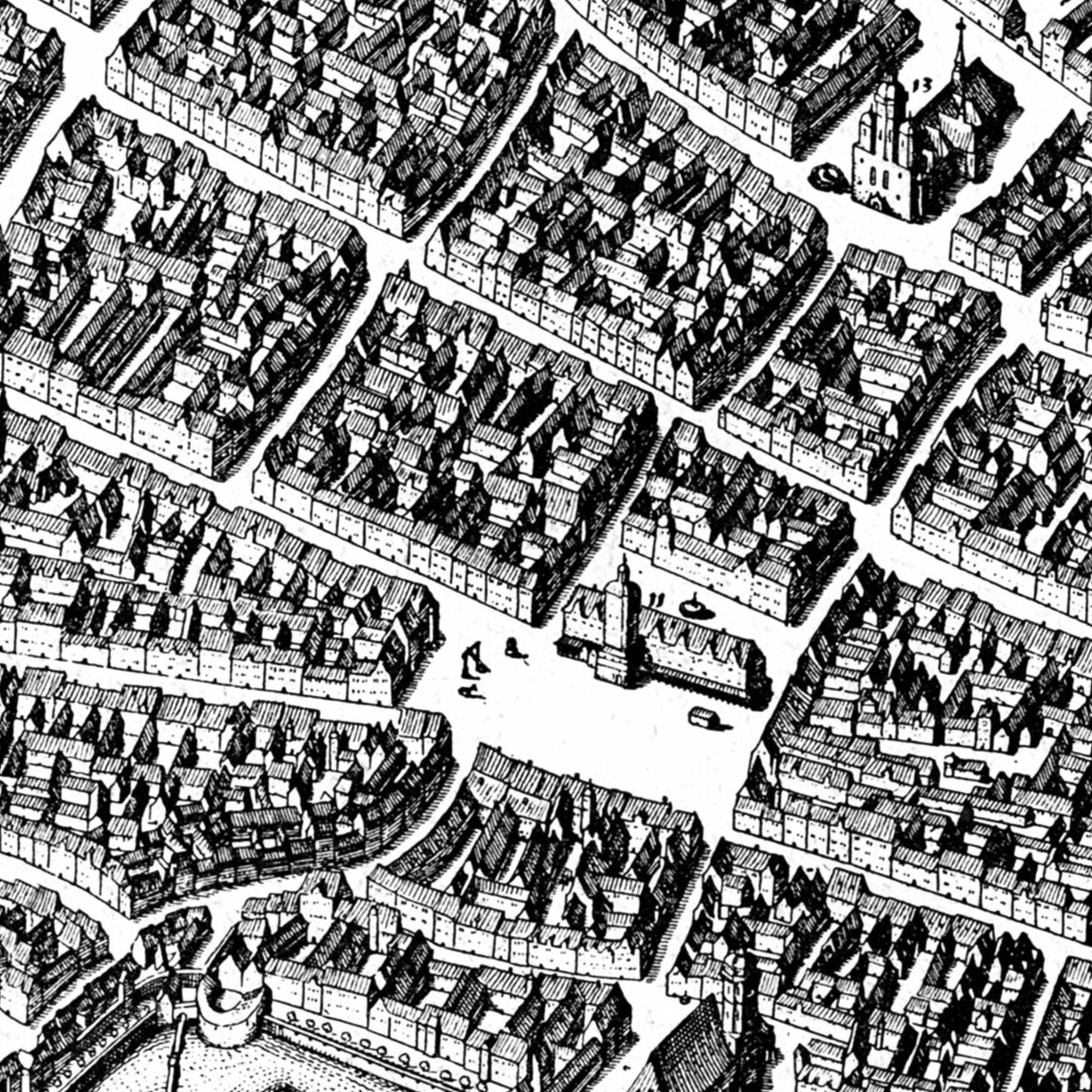 Historical city map  Test product horizontal 3 sizes
