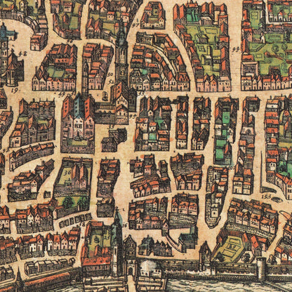 Historical city map  Test product horizontal 3 sizes