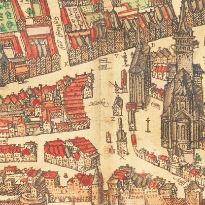 Historical city map  Test product horizontal 3 sizes