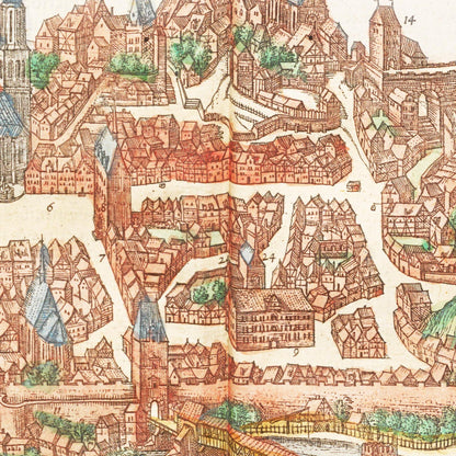 Historical city map  Test product horizontal 3 sizes