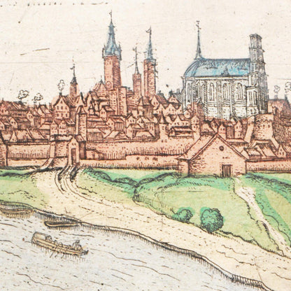 Historische Stadtansicht Straubing um 1570