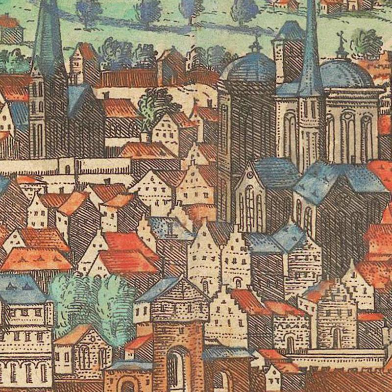 Historische Stadtansicht Konstanz um 1609