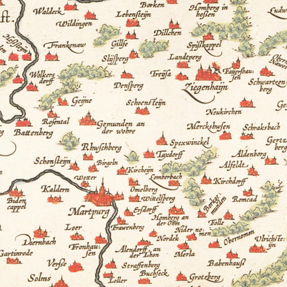 Historical city map  Test product horizontal 3 sizes