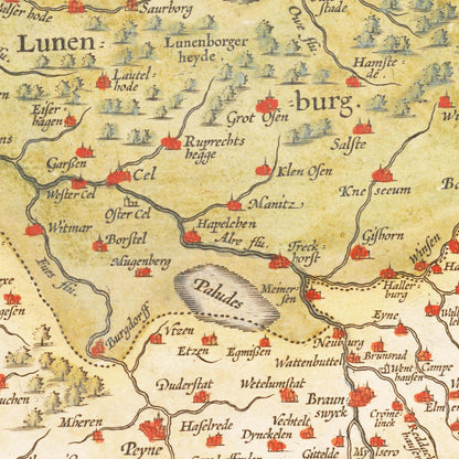 Historical city map  Test product horizontal 3 sizes
